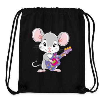 Funny little mouse is playing the guitar - Stanley/Stella Recycled Gym Bag - black - Front