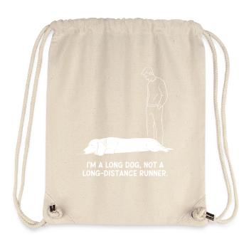 Long dog, not a cross-country skier - Stanley/Stella Recycled Gym Bag - natural - Front