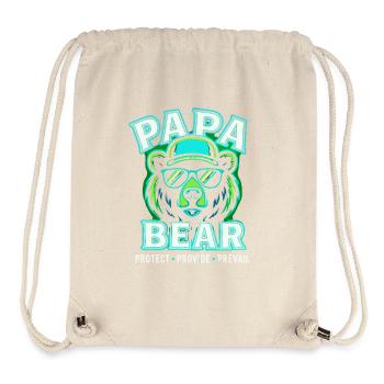Papa Bear Trendy Sunglasses Hoodie Design - Stanley/Stella Recycled Gym Bag - natural - Front
