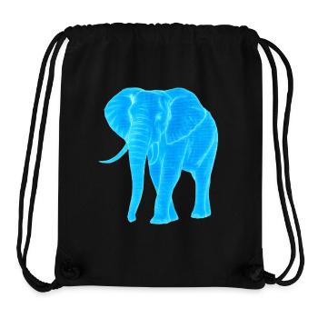 Neon Elephant Line Art - Stanley/Stella Recycled Gym Bag - black - Front