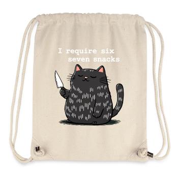 6-7 Internet Meme 6 7 Snack Cat - Stanley/Stella Recycled Gym Bag - natural - Front