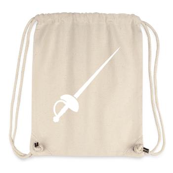 Rapier Fencing Musketeer Weapon Vector - Stanley/Stella Recycled Gym Bag - natural - Front