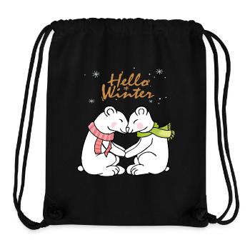 Hello Winter - Stanley/Stella Recycled Gym Bag - black - Front