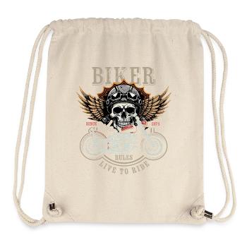 Biker Rules - Since 1978 - Live to Ride - Stanley/Stella recycelter Gym Bag - Naturweiß - Vorne