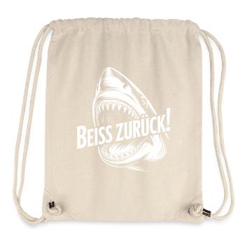 Beiss Zurück Hai Grafik - Stanley/Stella recycelter Gym Bag - Naturweiß - Vorne