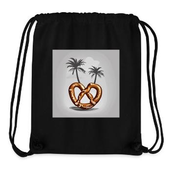 Brezel-Insel-Palme - Stanley/Stella recycelter Gym Bag - Schwarz - Vorne