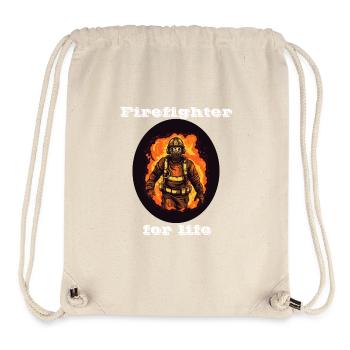 Firefighter for life white - Stanley/Stella Recycled Gym Bag - natural - Front