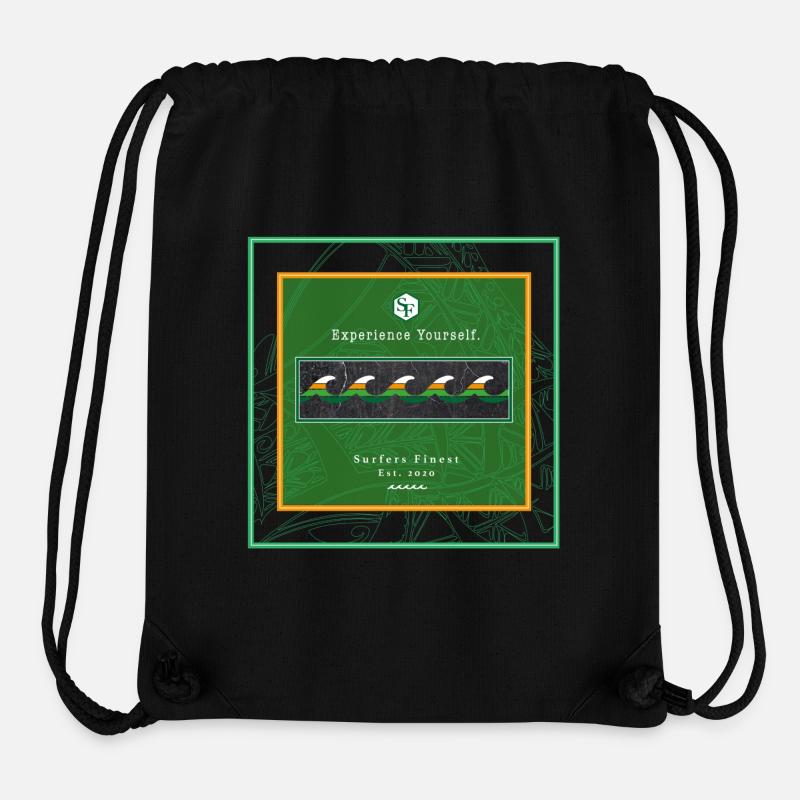 Surf Design Waves Logo - Stanley/Stella Recycled Gym Bag - black