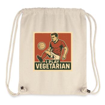 Fussball I play vegetarian - Stanley/Stella recycelter Gym Bag - Naturweiß - Vorne