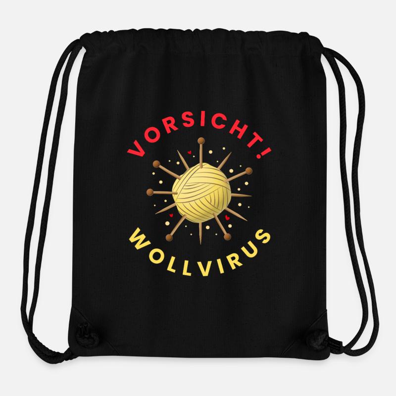 VORSICHT! Wollvirus - Stanley/Stella recycelter Gym Bag - Schwarz