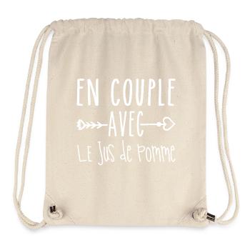 Couples with Apple Juice, Apple Juice Fans - Stanley/Stella Recycled Gym Bag - natural - Front