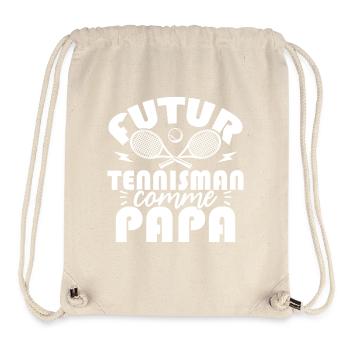 Futur tennisman comme papa - Sac à cordon recyclé Stanley/Stella - blanc naturel - Devant