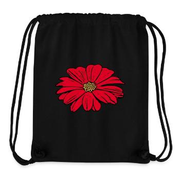 Blume rot rote Blume - Stanley/Stella recycelter Gym Bag - Schwarz - Vorne