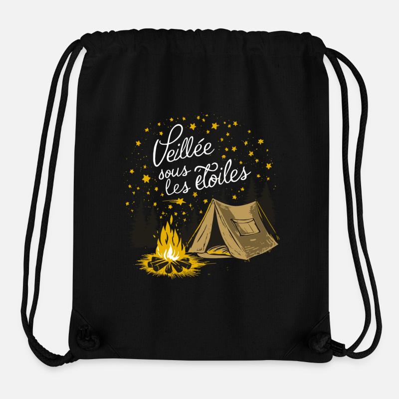 Veillée Sous Les Étoiles - Sac à cordon recyclé Stanley/Stella - noir