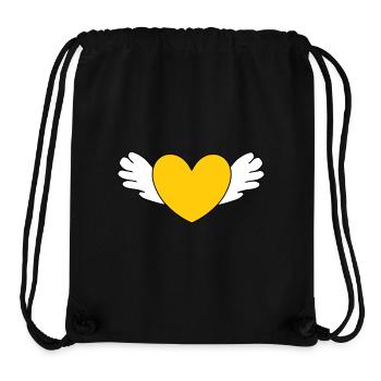 Heart Yellow Valentine's Day - Stanley/Stella Recycled Gym Bag - black - Front