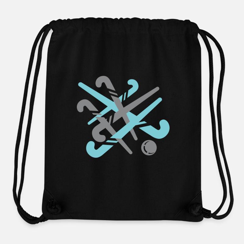 bâton de hockey - Sac à cordon recyclé Stanley/Stella - noir