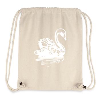 Élégant cygne vintage sur l’eau - Sac à cordon recyclé Stanley/Stella - blanc naturel - Devant