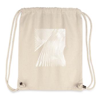 Abstrakte gebogene Kurven Linien - Stanley/Stella recycelter Gym Bag - Naturweiß - Vorne