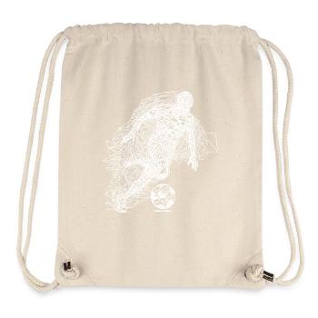 Geometric soccer player runs with ball - Stanley/Stella Recycled Gym Bag - natural - Front