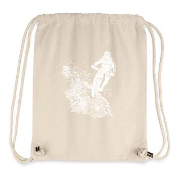 Mountain biker, bike, mountain, gravel, descent - Stanley/Stella Recycled Gym Bag - natural - Front