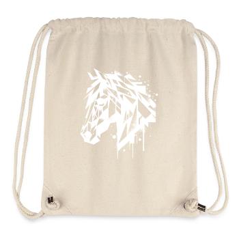 Geometrisch Vintage Pferdekopf Porträt - Stanley/Stella recycelter Gym Bag - Naturweiß - Vorne