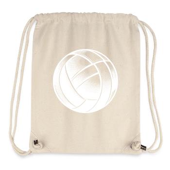 Conception de volley-ball - Sac à cordon recyclé Stanley/Stella - blanc naturel - Devant