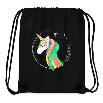 Dream Big. Be child. Unicorn - Stanley/Stella Recycled Gym Bag - black - Front