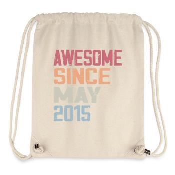 Mai 2015 Anniversaire 2015 Retro 2015 Mai Vintage - Sac à cordon recyclé Stanley/Stella - blanc naturel - Devant