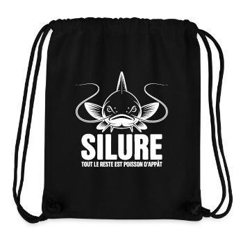 Silure - Tout le reste est poisson d'appât - Sac à cordon recyclé Stanley/Stella - noir - Devant