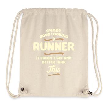 Intelligent, gutaussehend und Läufer... - Stanley/Stella recycelter Gym Bag - Naturweiß - Vorne