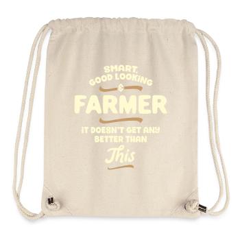 Intelligent, gutaussehend und Landwirt... - Stanley/Stella recycelter Gym Bag - Naturweiß - Vorne