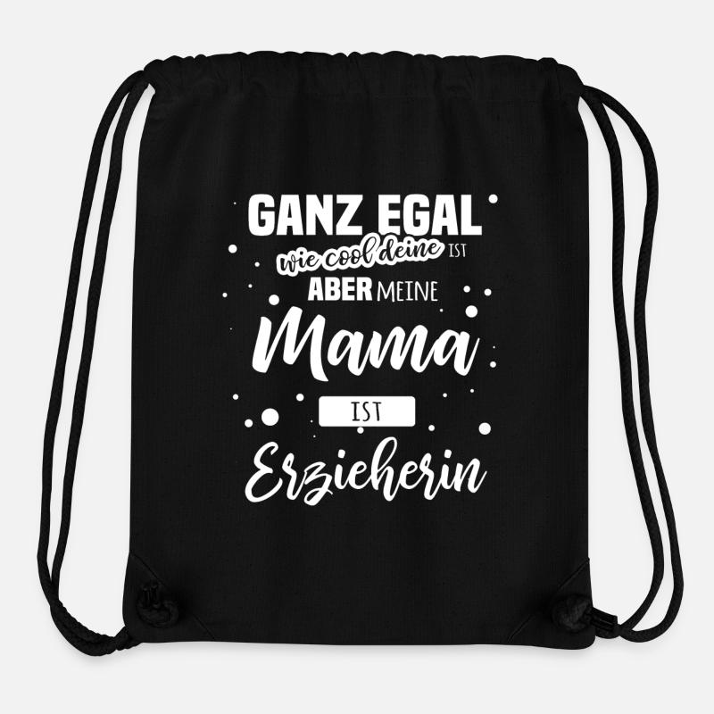 Meine Mama ist Erzieherin - Stanley/Stella recycelter Gym Bag - Schwarz