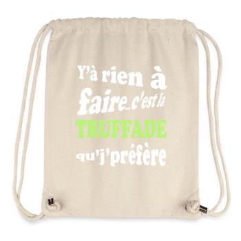 Y'a rien à faire c'est la truffade que je préfère - Sac à cordon recyclé Stanley/Stella - blanc naturel - Devant