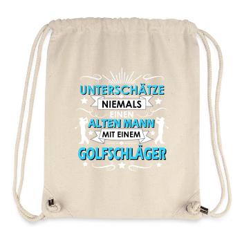 Golf Golfspieler - Stanley/Stella recycelter Gym Bag - Naturweiß - Vorne