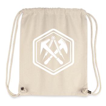 Tradition Dachdecker Zunftzeichen Sechseck Emblem - Stanley/Stella recycelter Gym Bag - Naturweiß - Vorne