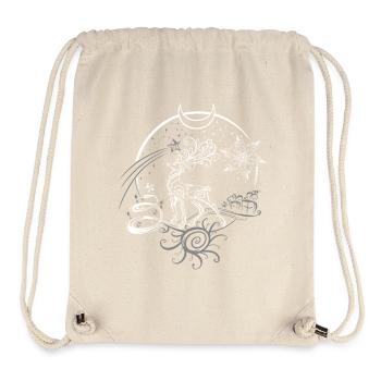 Hirsch Geweih Weihnachten Yule Nacht - Stanley/Stella recycelter Gym Bag - Naturweiß - Vorne