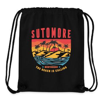 Sutomore Montenegro Strand Design - Stanley/Stella recycelter Gym Bag - Schwarz - Vorne