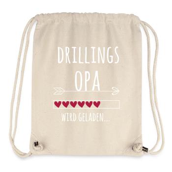 werdender Opa Drillinge Schwangerschaft Geschenk - Stanley/Stella recycelter Gym Bag - Naturweiß - Vorne