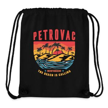 Petrovac Montenegro Strand Design - Stanley/Stella recycelter Gym Bag - Schwarz - Vorne