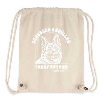 Schubsen und Brüllen Schäferhund - Stanley/Stella recycelter Gym Bag - Naturweiß - Vorne
