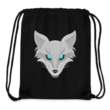Renard argenté - Design élégant d’amoureux des animaux - Sac à cordon recyclé Stanley/Stella - noir - Devant