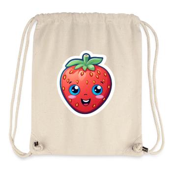 Anime à la fraise - Sac à cordon recyclé Stanley/Stella - blanc naturel - Devant