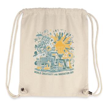 World Creativity and Innovation Day - Stanley/Stella Recycled Gym Bag - natural - Front