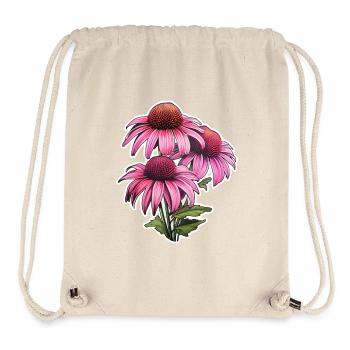 Échinacée 3 Fleurs - Sac à cordon recyclé Stanley/Stella - blanc naturel - Devant
