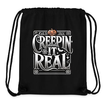 Creepin' It Real - Elegantes Halloween Shirt - Stanley/Stella recycelter Gym Bag - Schwarz - Vorne