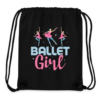 Ballerine danseuse ballerine - Sac à cordon recyclé Stanley/Stella - noir - Devant