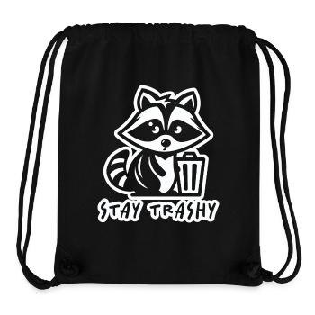 Waschbär Stay Trashy - Stanley/Stella recycelter Gym Bag - Schwarz - Vorne