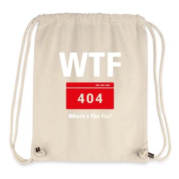 T-shirt WTF - Où est la solution ? (Programmateurs) - Sac à cordon recyclé Stanley/Stella - blanc naturel - Devant