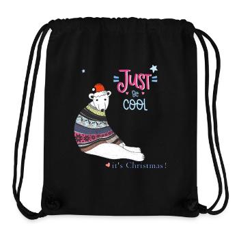 Polar Bear Christmas - Stanley/Stella Recycled Gym Bag - black - Front