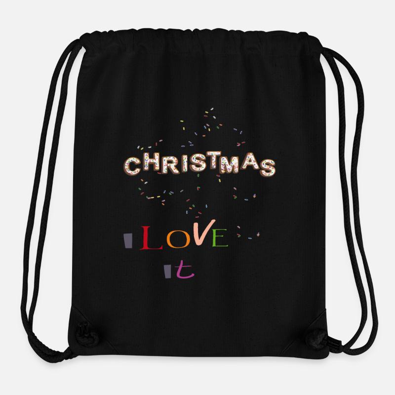 Christmas i love it - Stanley/Stella Recycled Gym Bag - black